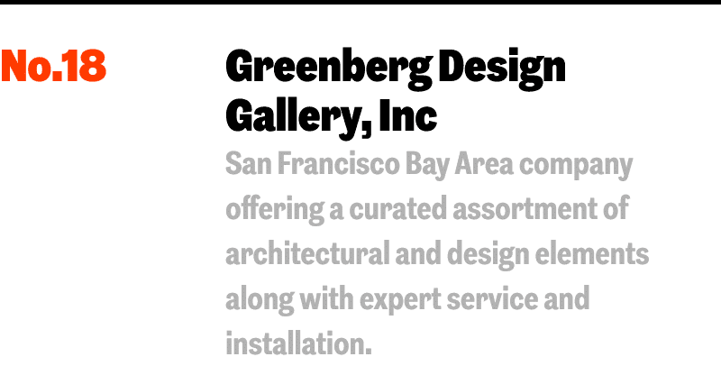 Greenberg Design Gallery Inc is on Inc.s Regionals 2023 Pacific list