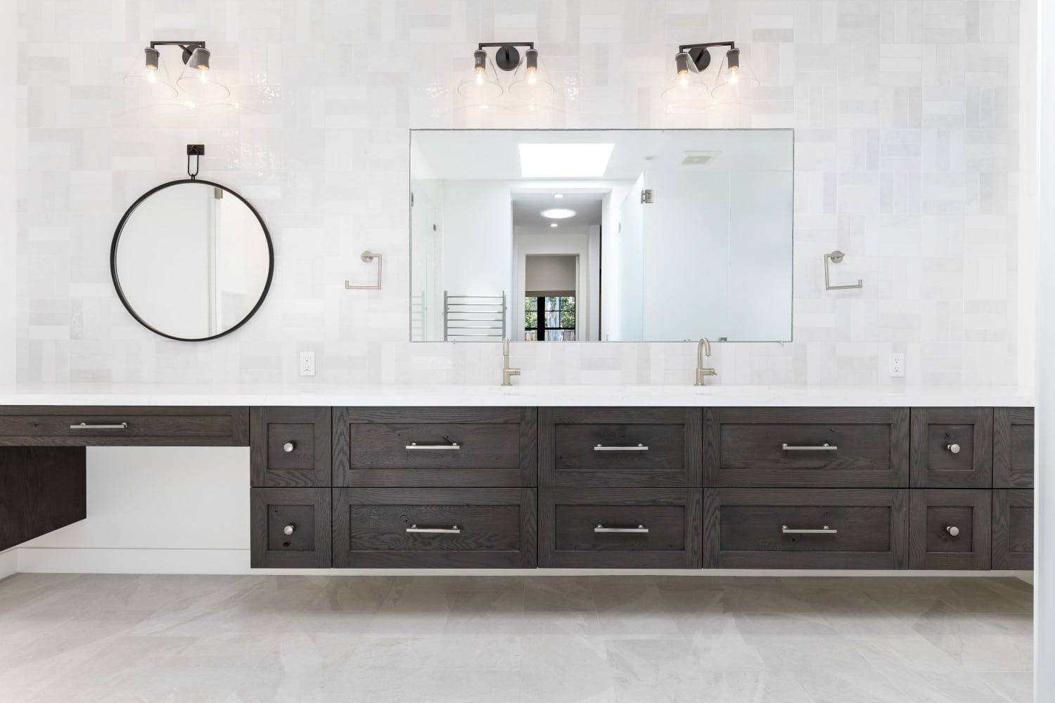 Ideal Height for Bathroom Vanities - Greenberg Design Gallery